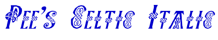 Pee's Celtic Italic шрифт